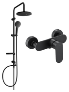 Mexen Milo Erik ensemble de douche apparent avec pommeau de douche et mitigeur, noir - 71340205-70