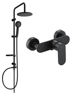 Mexen Milo Carl ensemble de douche encastré avec pomme de douche et mitigeur, noir - 71340240-70