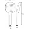 Mexen R-33 pommeau de douche 1-fonction, chromé/blanc - 79533-02
