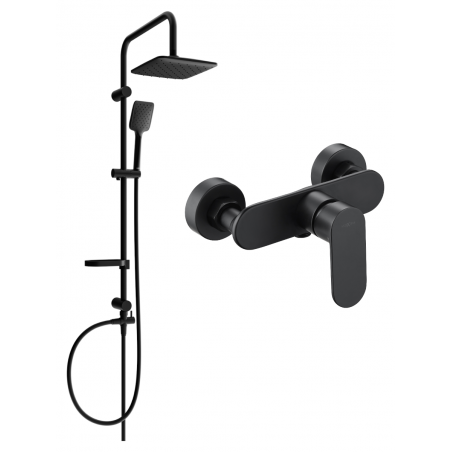 Mexen Sven ensemble de douche extérieure avec pommeau et mitigeur de douche Milo, noir - 71340262-70