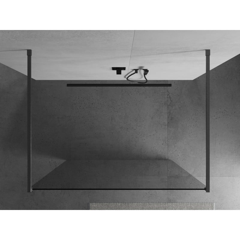 Mexen Kioto paroi de douche autoportante 135 x 200 cm, transparent 8 mm, gris canon brossé - 800-135-002-66-00