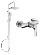 Ensemble de douche Mexen Tord monté en surface avec pomme de douche et mitigeur Sabre, chrome - 72140200-00