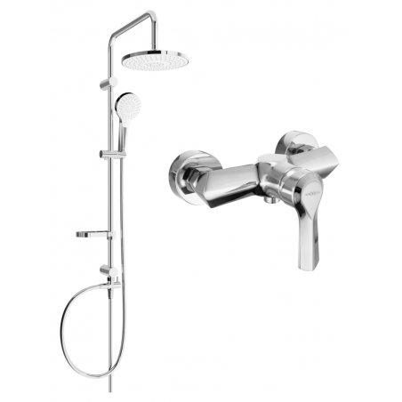 Mexen Erik ensemble de douche apparent avec pomme de douche et robinet de douche Sabre, chromé - 72140205-00