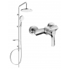 Mexen Erik ensemble de douche apparent avec pomme de douche et robinet de douche Sabre, chromé - 72140205-00