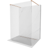 Mexen Kioto paroi de douche autoportante 135 x 200 cm, transparent 8 mm, laiton brossé - 800-135-002-65-00