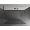 Mexen Kioto paroi de douche autoportante 140 x 200 cm, transparent 8 mm, cuivre brossé - 800-140-002-65-00