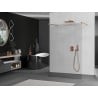 Mexen Kioto paroi de douche indépendante 170 x 200 cm, verre transparent 8 mm, laiton brossé - 800-170-002-65-00