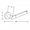 Mexen Tiber support pour papier toilette, noir - 7050533-70
