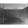 Mexen Kioto paroi de douche autoportante 135 x 200 cm, transparent 8 mm, nickel brossé - 800-135-002-97-00