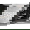 Mexen Kioto paroi de douche Walk-in 140 x 200 cm, motif blanc 8 mm, laiton brossé - 800-140-101-65-85