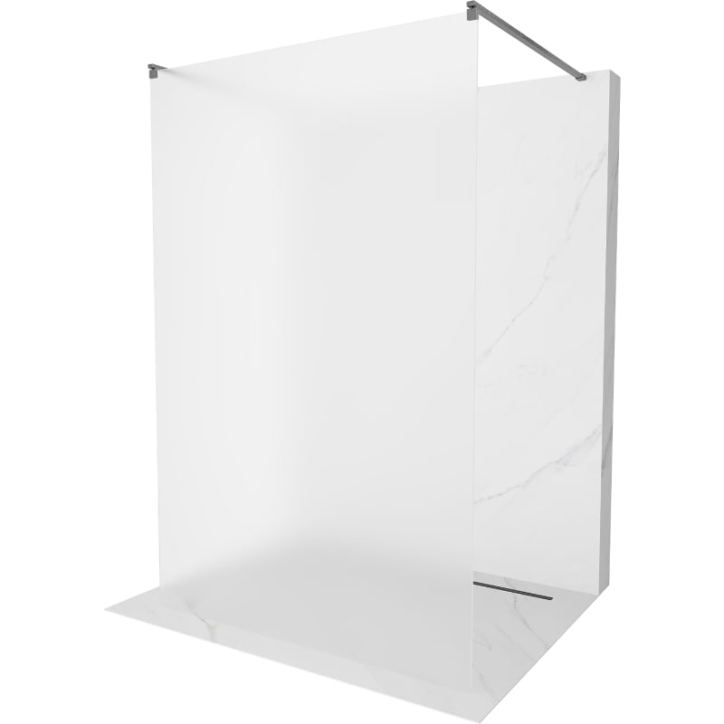 Mexen Kioto paroi de douche autoportante 110 x 200 cm, givre 8 mm, gris canon brossé - 800-110-002-66-30