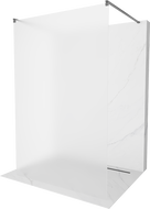 Mexen Kioto paroi de douche autoportante 110 x 200 cm, givre 8 mm, gris canon brossé - 800-110-002-66-30