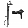 Mexen Sven ensemble de douche apparent avec pomme de douche et robinet de douche Sabre, noir - 72140262-70