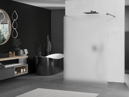 Mexen Kioto paroi de douche autonome 120 x 200 cm, verre dépoli 8 mm, gris foncé brossé - 800-120-002-66-30