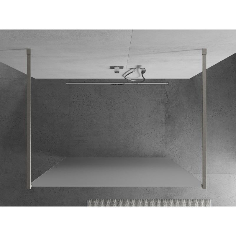 Mexen Kioto paroi de douche autoportante 110 x 200 cm, givre 8 mm, nickel brossé - 800-110-002-97-30