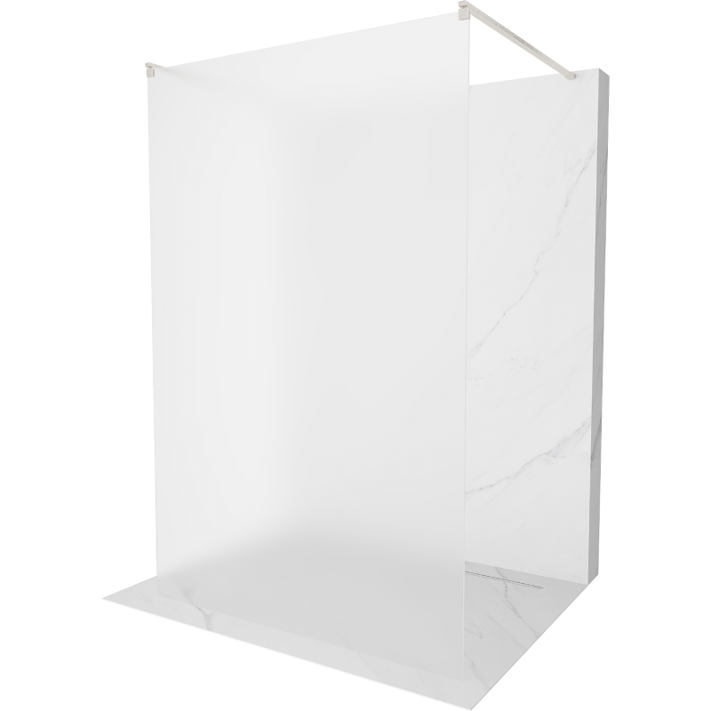 Mexen Kioto paroi de douche indépendante 130 x 200 cm, verre dépoli 8 mm, nickel brossé - 800-130-002-97-30