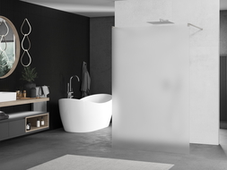 Mexen Kioto paroi de douche autonome 140 x 200 cm, verre dépoli 8 mm, nickel brossé - 800-140-002-97-30