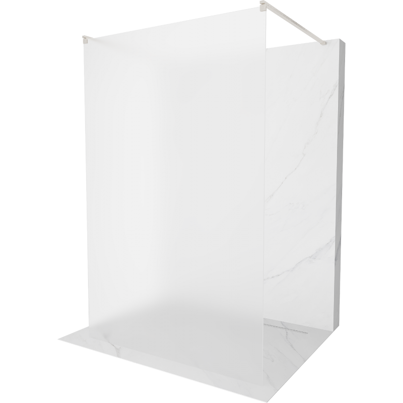 Mexen Kioto paroi de douche autonome 140 x 200 cm, verre dépoli 8 mm, nickel brossé - 800-140-002-97-30