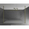 Mexen Kioto paroi de douche autoportante 100 x 200 cm, givrée 8 mm, or brossé - 800-100-002-55-30