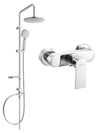 Mexen Carl ensemble de douche apparent avec pomme de douche et robinet de douche Royo, chrome - 72240240-00