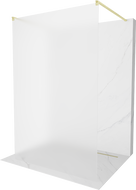 Mexen Kioto paroi de douche autoportante 130 x 200 cm, dépoli 8 mm, or brossé - 800-130-002-55-30