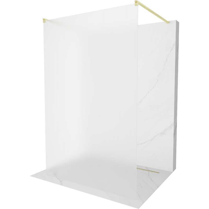 Mexen Kioto paroi de douche autonome 140 x 200 cm, verre givré 8 mm, doré brossé - 800-140-002-55-30