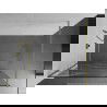 Paroi de douche Mexen Kioto Walk-in 70 x 200 cm, motif blanc 8 mm, finition dorée brossée - 800-070-101-55-97