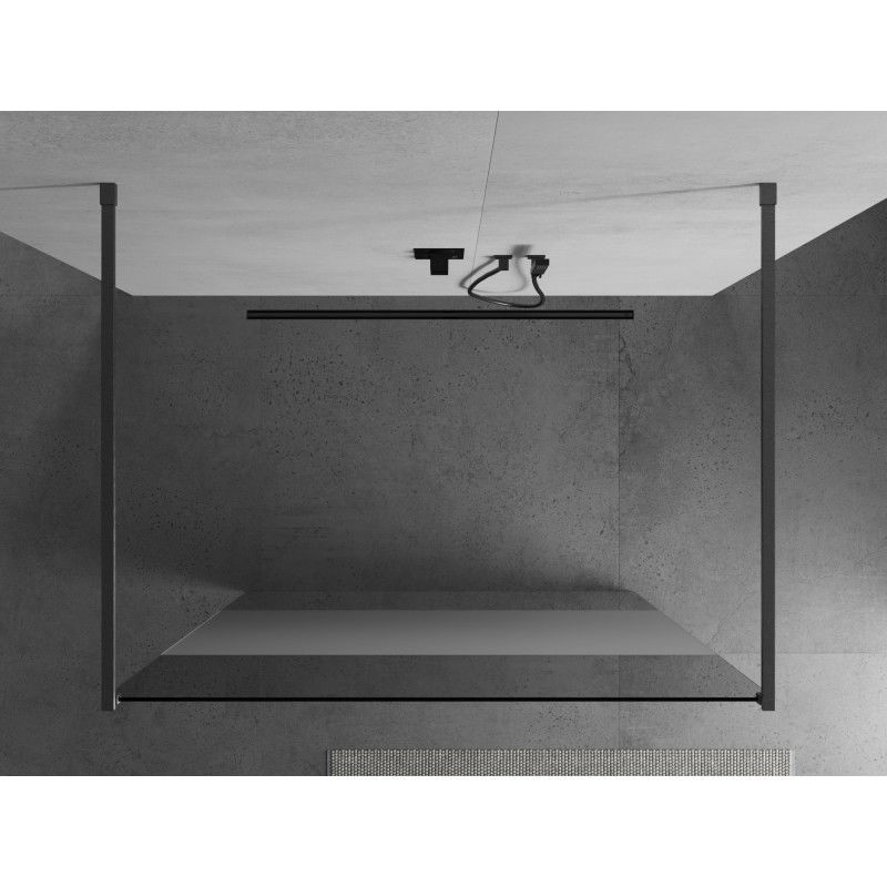 Mexen Kioto paroi de douche autoportante 140 x 200 cm, transparent/givre 8 mm, gris canon brossé - 800-140-002-66-35