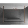 Mexen Kioto paroi de douche autoportante 110 x 200 cm, transparent/givre 8 mm, cuivre brossé - 800-110-002-65-35