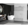 Mexen Kioto paroi de douche autoportante 100 x 200 cm, transparent/givre 8 mm, nickel brossé - 800-100-002-97-35