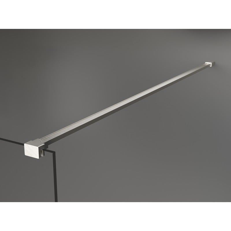 Mexen Kioto paroi de douche autoportante 120 x 200 cm, transparent/givré 8 mm, nickel brossé - 800-120-002-97-35