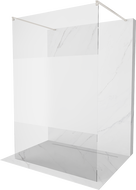 Mexen Kioto paroi de douche autoportante 140 x 200 cm, transparent/givre 8 mm, nickel brossé - 800-140-002-97-35