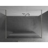 Mexen Kioto paroi de douche autoportante 140 x 200 cm, transparent/givre 8 mm, nickel brossé - 800-140-002-97-35