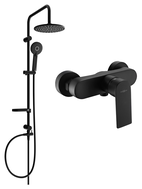 Mexen Royo Carl ensemble de douche en saillie avec douche de tête et mitigeur de douche, noir - 72240240-70