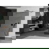 Mexen Kioto paroi de douche libre 110 x 200 cm, graphite 8 mm, gun gray brossé - 800-110-002-66-40