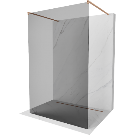 Mexen Kioto paroi de douche indépendante 120 x 200 cm, graphique 8 mm, laiton brossé - 800-120-002-65-40