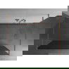 Kioto paroi de douche libre 130 x 200 cm, verre graphite 8 mm, laiton brossé - 800-130-002-65-40
