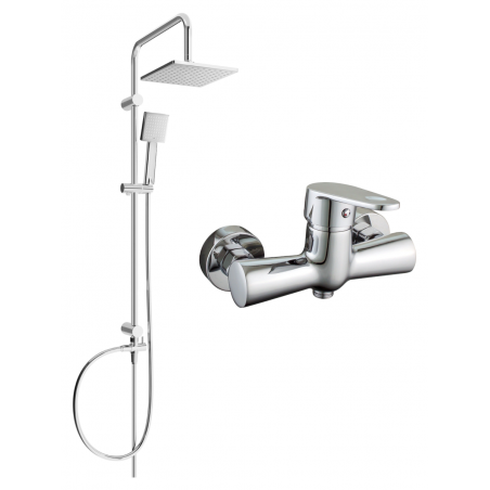 Mexen Tord ensemble de douche murale avec pomme de douche et mitigeur de douche Kama, chrome - 72540200-00