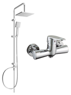 Mexen Tord ensemble de douche murale avec pomme de douche et mitigeur de douche Kama, chrome - 72540200-00