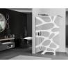 Mexen Kioto paroi de douche Walk-in 90 x 200 cm, vague blanche 8 mm, gris canon brossé - 800-090-101-66-97