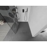 Mexen Kioto paroi de douche Walk-in 90 x 200 cm, vague blanche 8 mm, gris canon brossé - 800-090-101-66-97