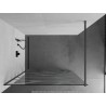 Mexen Kioto paroi de douche Walk-in 90 x 200 cm, vague blanche 8 mm, gris canon brossé - 800-090-101-66-97
