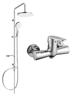 Mexen Erik ensemble de douche en saillie avec pomme de douche et robinet de douche Kama, chromé - 72540205-00