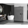 Mexen Kioto paroi de douche autoportante 130 x 200 cm, graphite 8 mm, nickel brossé - 800-130-002-97-40