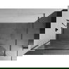 Mexen Kioto paroi de douche Walk-in 140 x 200 cm, motif blanc 8 mm, gris fusil brossé - 800-140-101-66-97