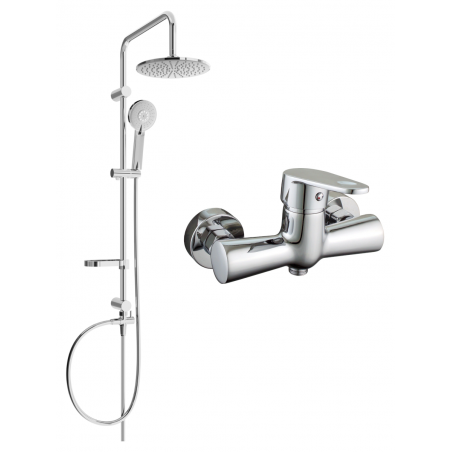 Mexen Carl ensemble de douche en saillie avec pommeau de douche et robinet de douche Kama, chrome - 72540240-00