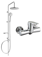 Mexen Carl ensemble de douche en saillie avec pommeau de douche et robinet de douche Kama, chrome - 72540240-00