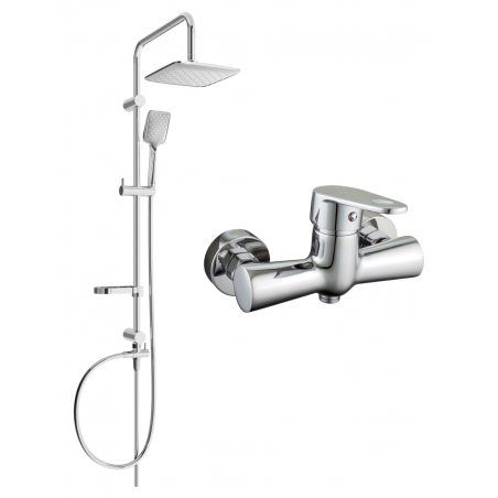 Mexen Sven ensemble de douche en saillie avec pommeau de douche et robinet de douche Kama, chrome - 72540262-00