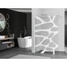 Mexen Kioto panneau de douche Walk-in 120 x 200 cm, vague blanche 8 mm, nickel brossé - 800-120-101-97-97