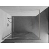 Mexen Kioto panneau de douche Walk-in 120 x 200 cm, vague blanche 8 mm, nickel brossé - 800-120-101-97-97